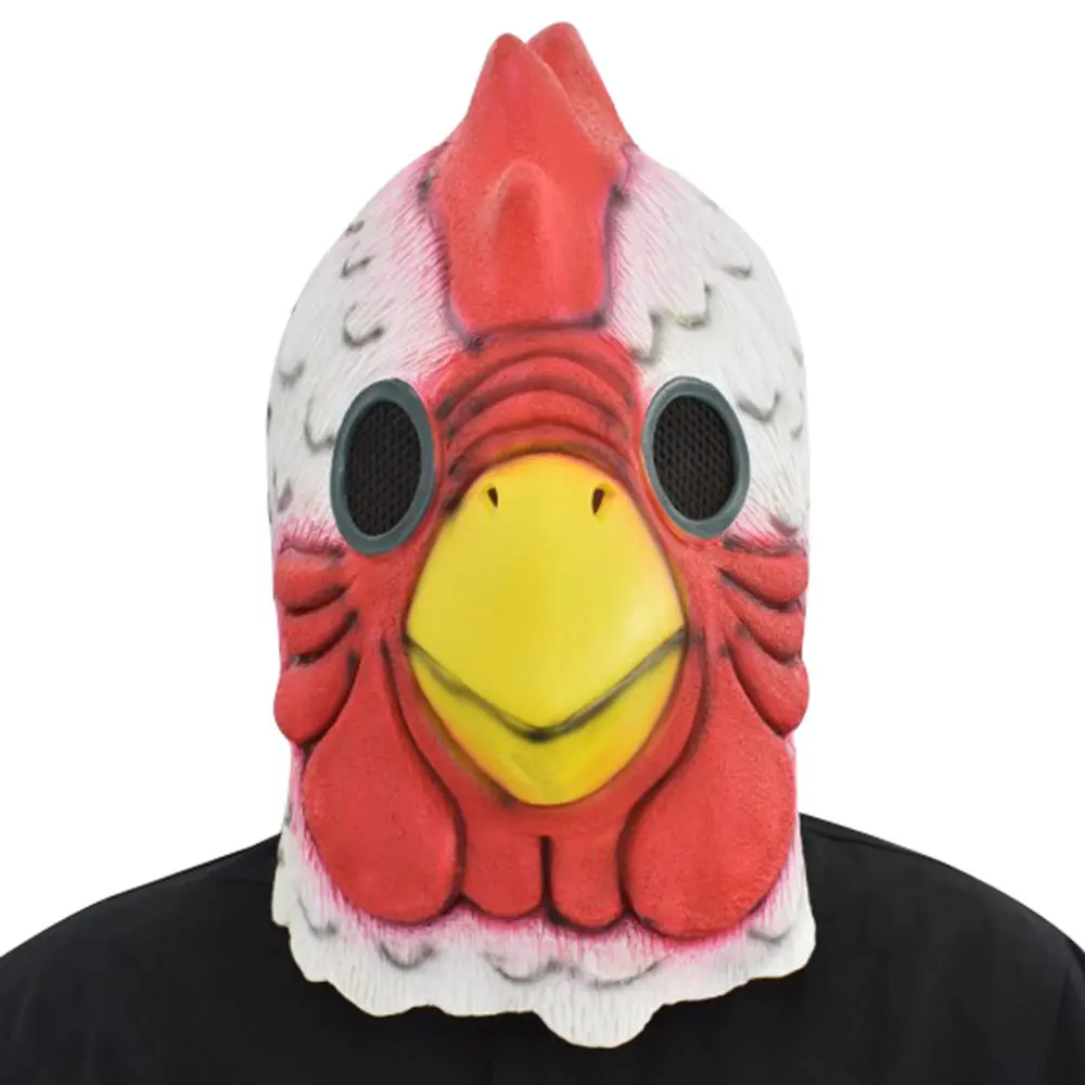 1pc Cosplay Richard Hahn Voll gesichts maske lustige Tierkopf weiße Hahn Masken Hotline Miami Spiel Requisiten verrückte Hühner maske