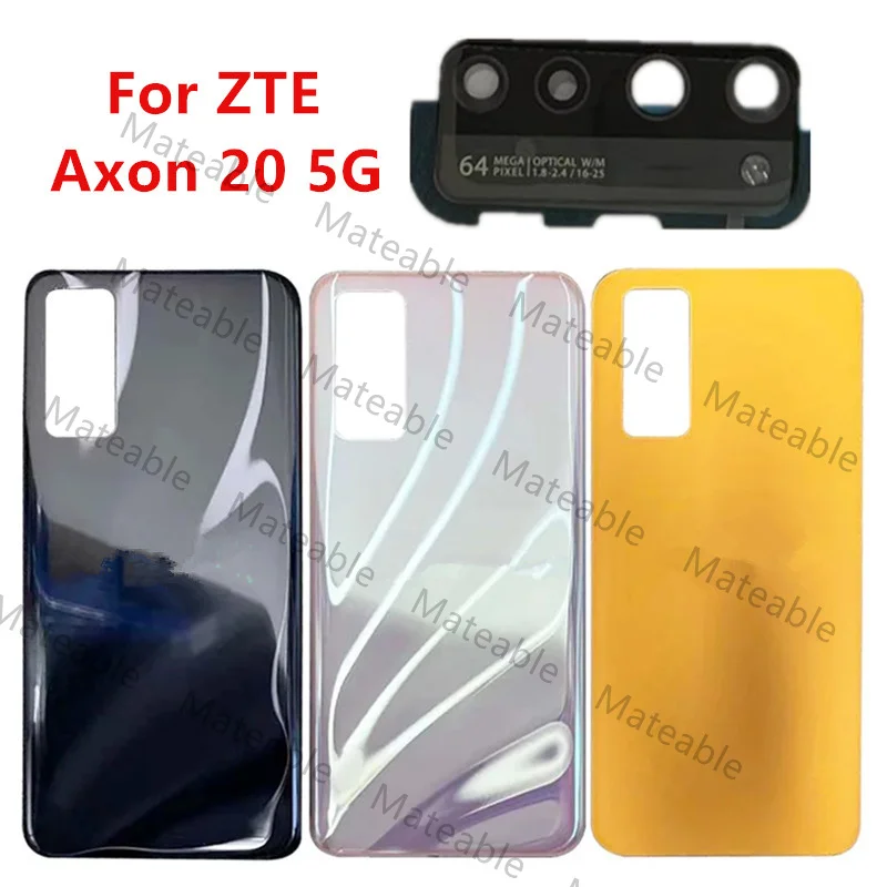 Axon20 5G الإسكان الخلفي ل ZTE Axon 20 5G A20 A2121 E G البطارية الغطاء الخلفي إصلاح الهاتف استبدال الباب