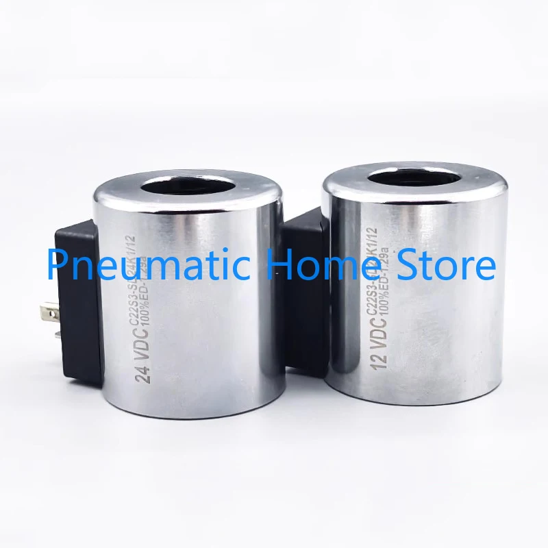 DUPLOMATIC Type DS3 Series Pump Truck Solenoid Coil C22S3-SD24K1/12 Inner Diameter 22mm Height 50mm DC24V DC12V