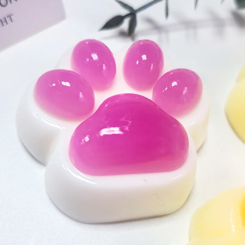 Squeeze Cat Paw Toys Cute Soft Abreact Relief Relax Toys Sticky Decompressing Pinching Cat Paw Stress Relief Squishy Toy Gift