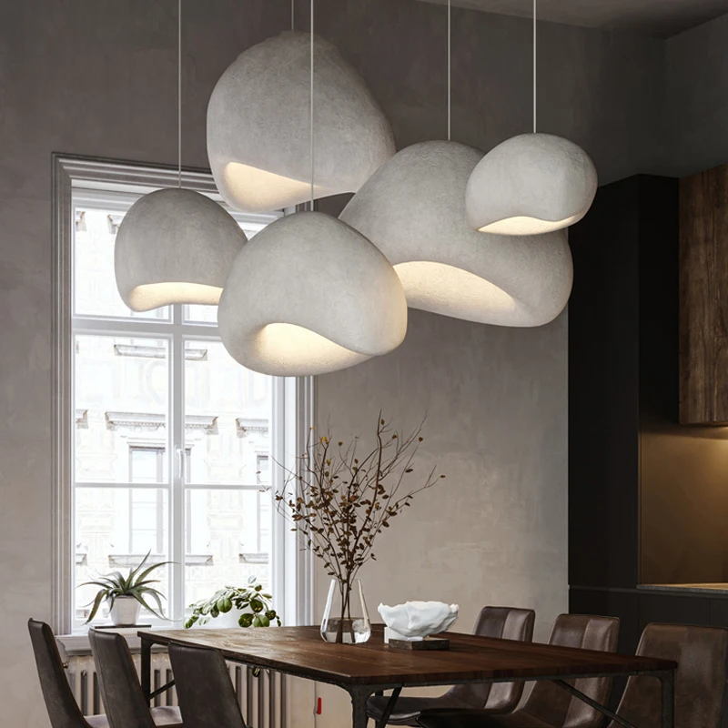 Modern Wabi-sabi Wind Dining Room Led Pendant Lights Home Decor Bedroom Led Pendant Lamp Bar Cafe Loft Hanging Lighting Fixtures