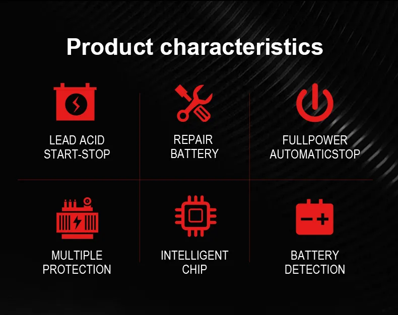12V 15A 8A Auto- und Motorrad-Smart-Batterieladegerät für Lifepo4 Blei-Säure AGM Digital-Touchscreen Lithium-Eisenphosphat-Ladegerät – Detail 38