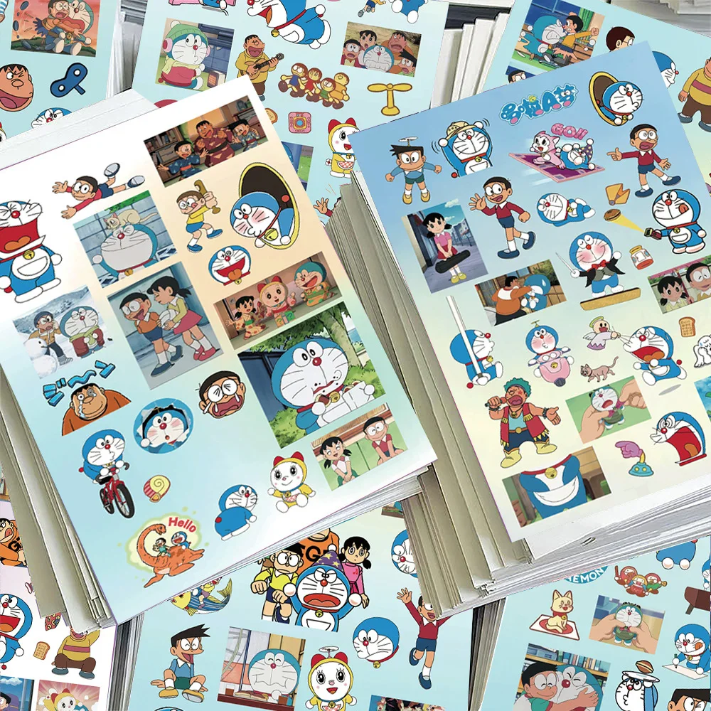 40 Sheets Doraemon Transparent Die Cut Stickers Anime Cartoon No Background Waterproof Scrapbook DIY Decor Stationery