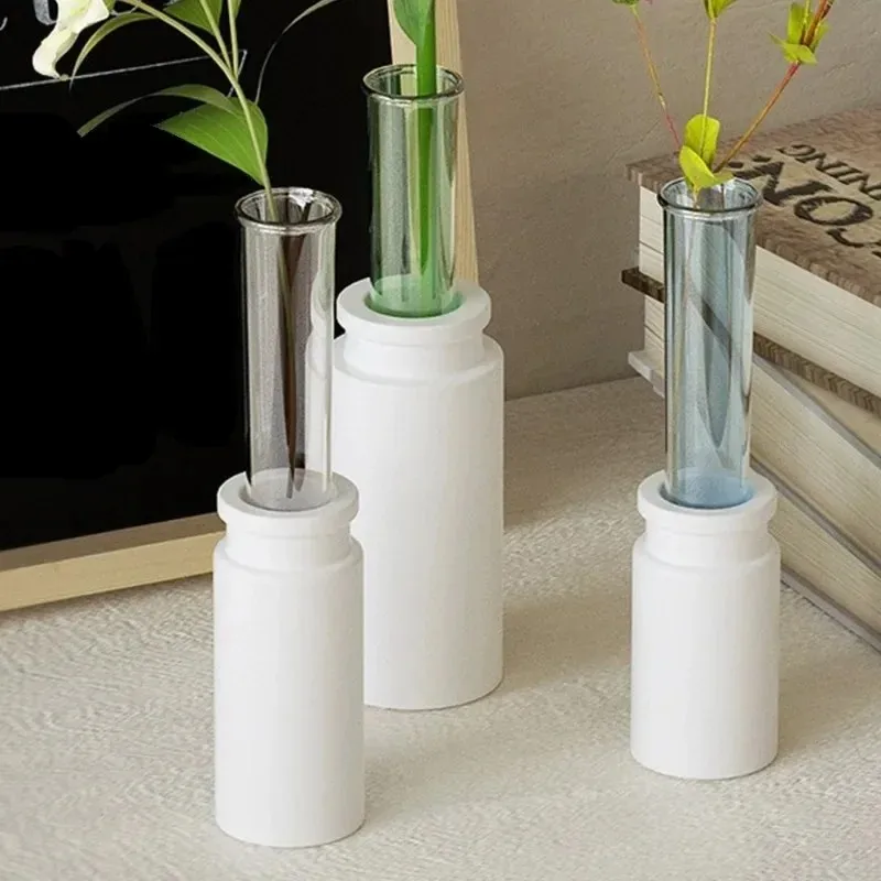 2026New Heart-shaped Vase Silicone Molds Vase Casting Molds Brand Heart-shaped Test Tube Hydroponic Flower Holder Silicone Molds