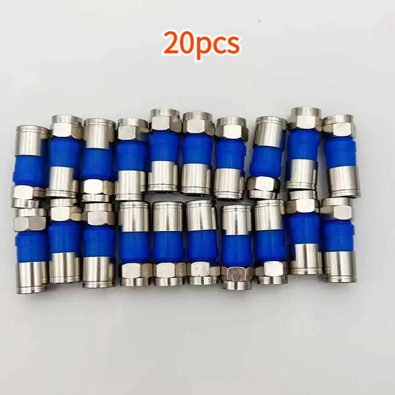 10/20Pcs 75-5 F type Compression Connector For Signal Amplifier CATV RG6 RG59 Coaxial Cable F Type TV Connector