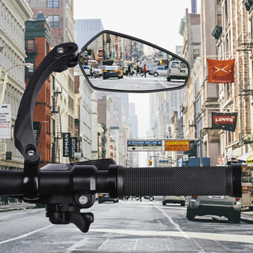 

1Pcs Bike Rearview Mirror Nylon Material 360 Degree Rotatable Handlebar Practical Safety Reflective Mirror Bike Supplies