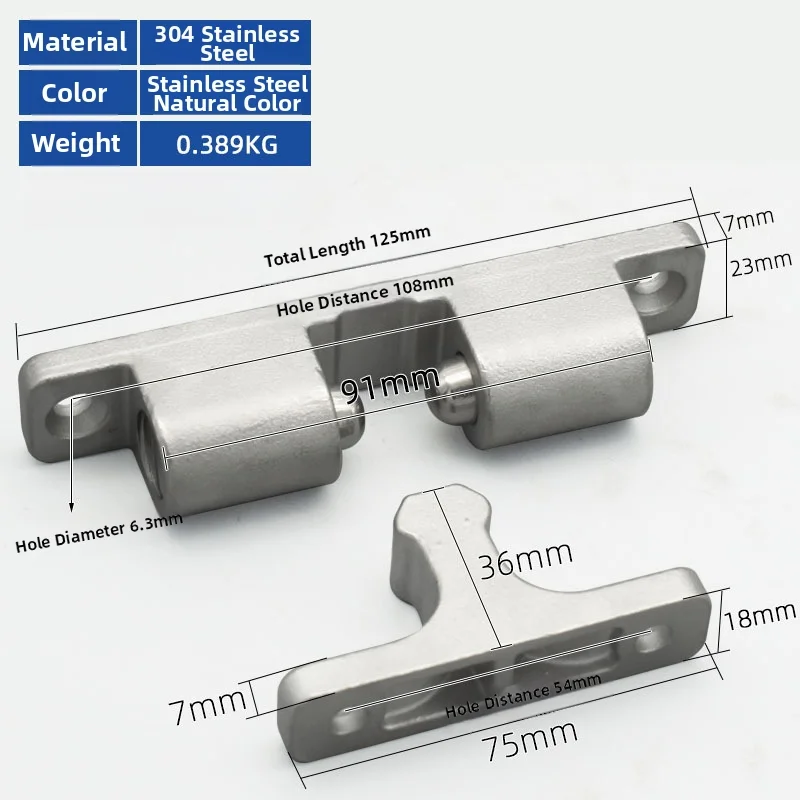 Dual Ball Catch in 304 Stainless Steel for Cabinet Doors RV Storage Compartments and Modular Desk Drawer Installations