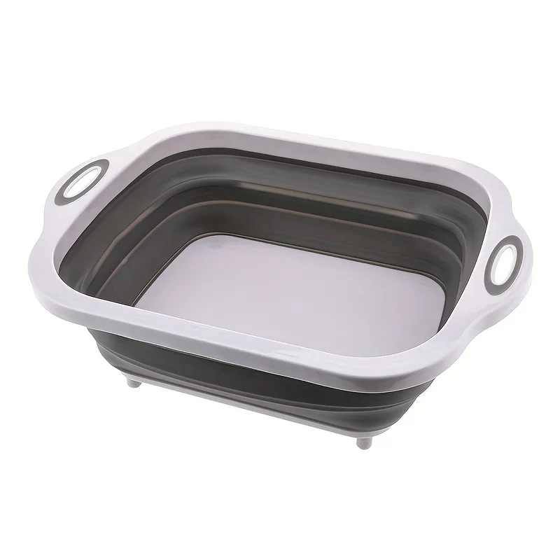 Tragbares platzsparendes Waschbecken mit integriertem Waschbecken und Aufbewahrungsfunktion – perfekt für Outdoor-Camping, Reisen, Zuhause, zusammenklappbares Waschbecken