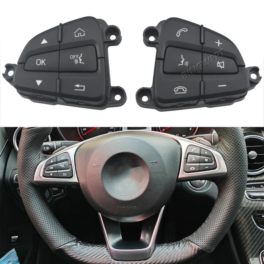 

A0999050200 Steering Wheel Button Control Switch For Mercedes-BENZ C Class W205 2014-2018 A0999050300 A099 905 03 00