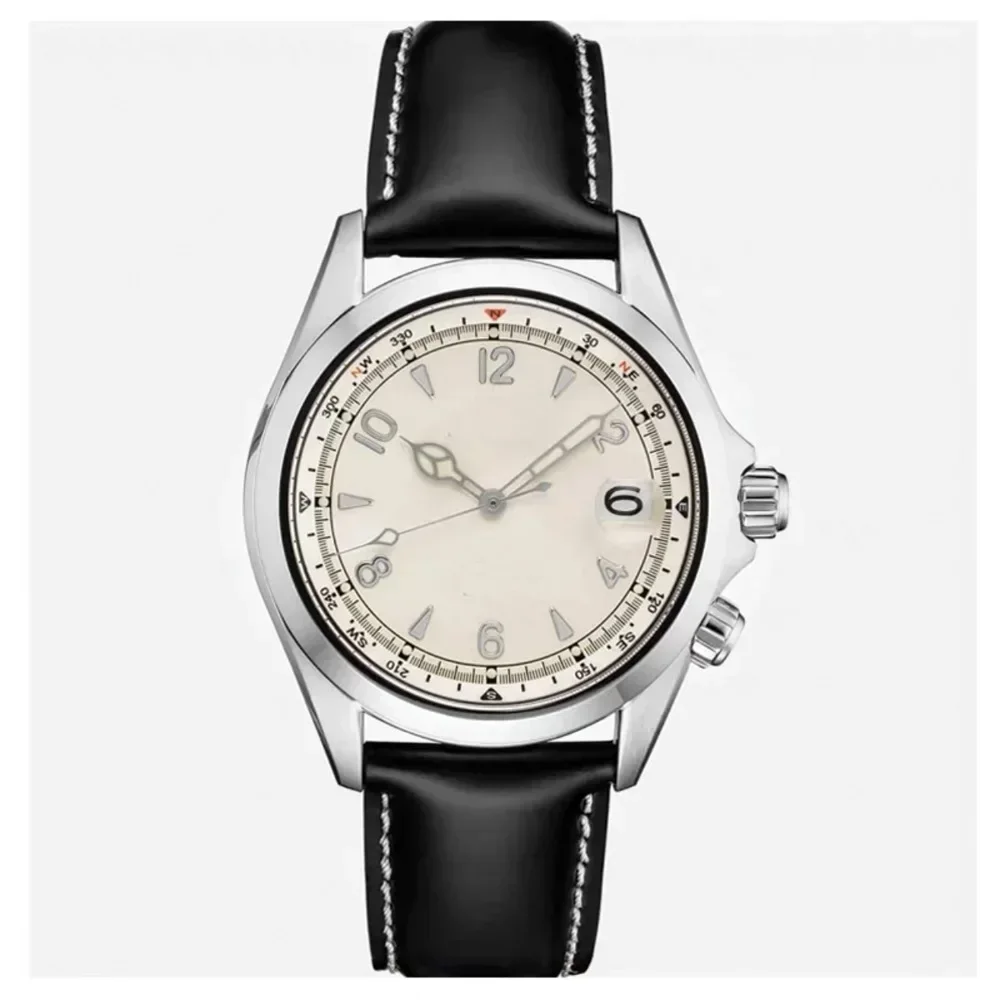 Exquisite Dial Men's Watch Quartz Movement Creative Four Needle Dial High Quality Comfortable Fine Leather Multifunctional