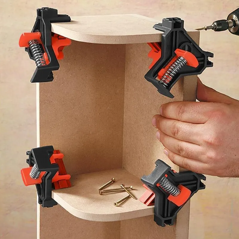 Home Tools Woodworking Angle Clamp Tool Set 90 Degrees Fixer Photo Frame Picture Frame ClampPunching Installer Hand Tool image 2