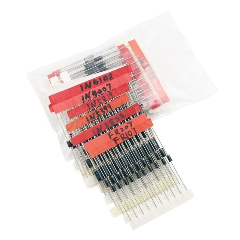 100Pcs 1N4148 1N4007 FR207 1N5819 1N5399 FR107 1N5408 1N5822 Diodes Packages