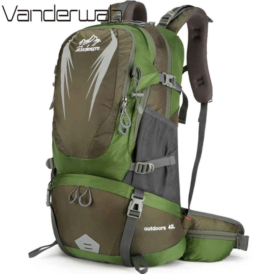 40L Travel Backpack Camping Men Large Hiking Bag Tourist Rucksack Waterproof Outdoor Sports Climbing Mountaineering Bag Luggage