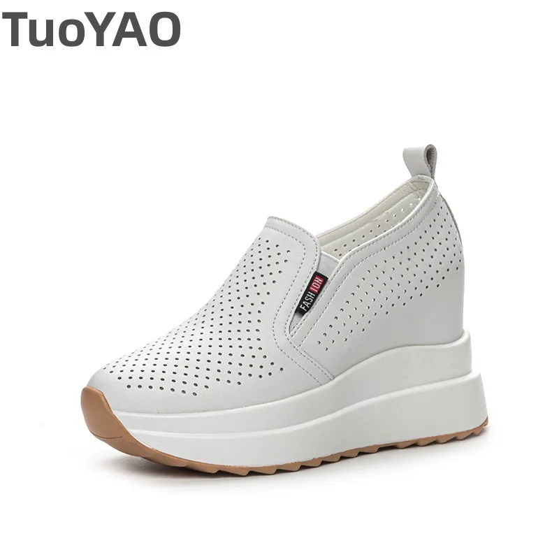 

Белые женские кроссовки на платформе 10 см, белые туфли на танкетке, туфли на массивной платформе, женская обувь без шнуровки, слипоны