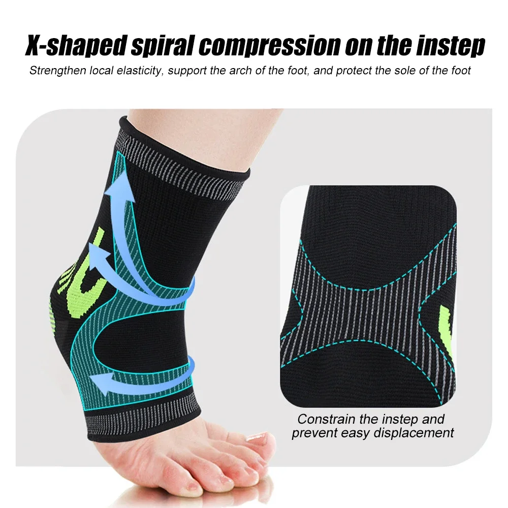 1Pcs Achilles Tendon Support Brace, Plantar Fasciitis Sock,Ankle Compression Sleeve For Running,Tendonitis and Flat Feet Relief