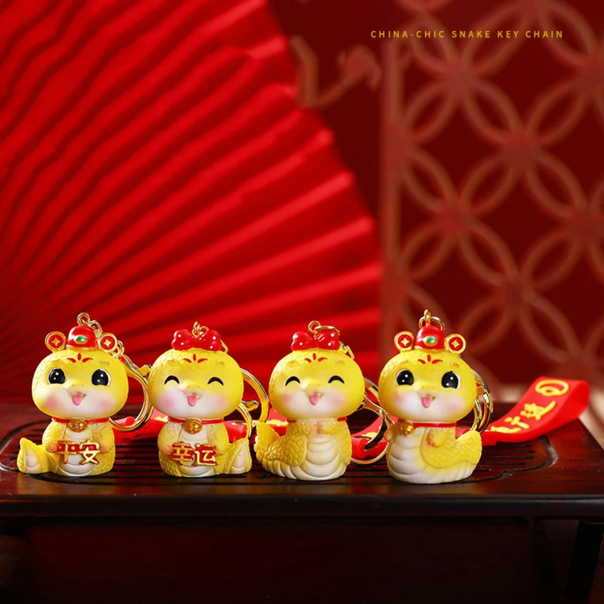 

2025 Lucky Snake Pendant Cute Cartoon Crown God Of Wealth Small Snake Pendant For Bag Key Backpack Spring Festival Party Gifts
