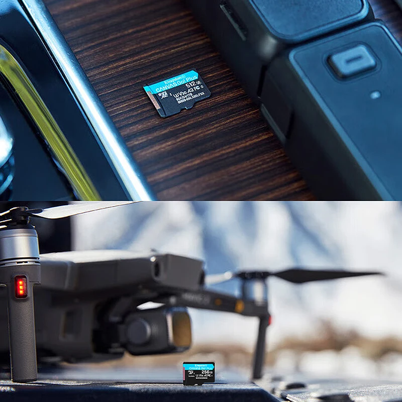 قماش كينغستون اذهب! بطاقة ذاكرة بلس مايكرو SD 64 جيجابايت 128 جيجابايت 256 جيجابايت 512 جيجابايت 1 تيرا بايت A2 V30 4K بطاقة ذاكرة بحد أقصى 200 ميجابايت/ثانية قراءة 160 ميجابايت/ثانية قم ببراءة فلاش TF