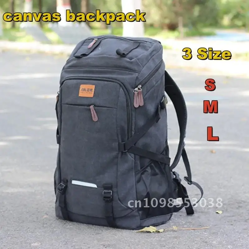 Casual Sports Travel Bag Trip Capacity Wear-resisting Canvas Camping Outdoor Business Backpack Large Bag Luggage Hiking Rucksack