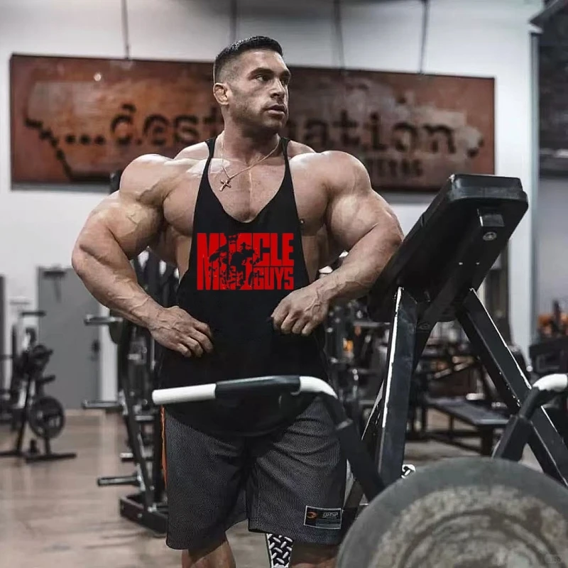Men's Fitness Gym Sleeveless Stringer Vest - Breathable Bodybuilding Tank Top, Casual Sweatshirt & Training T-Shirt for Workout
