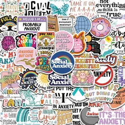 50PCS Anxiety Sensory Stickers Harajuku Inspirational Notebook Graffiti Phone Laptop Luggage DIY Graffiti Waterproof Sticker