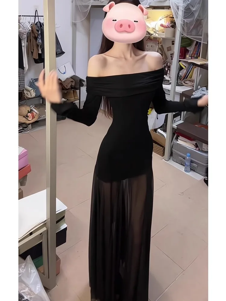 드레스 긴 소매 여성용 버건디 여름 모달 스파게티 스트랩 스모크드 사이드 슬릿 슬림핏 울트라 쇼트 밀레니엄 핫 걸 Y2K