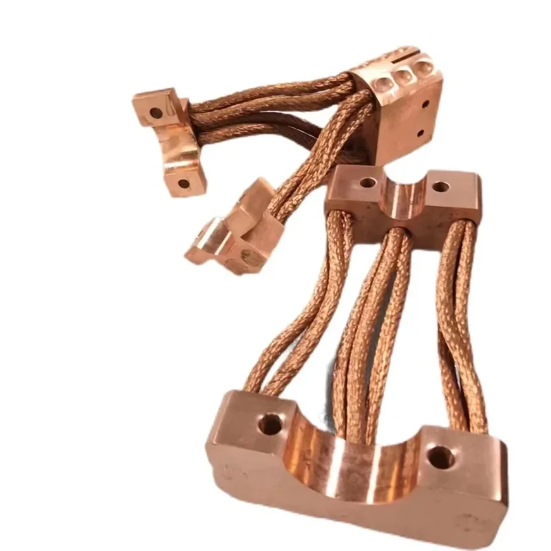 Flexible Copper Braided Wires for earthing connection Adding copper blocks