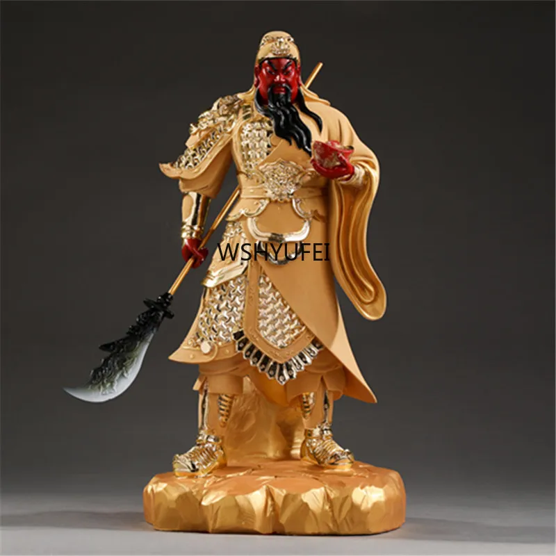 1pcs Buddhist Deity Figurine Guan Gong God of Wealth GuanGong Statue  Home Decor Buddha Ornament  Domineering Buddhism Guan Yu