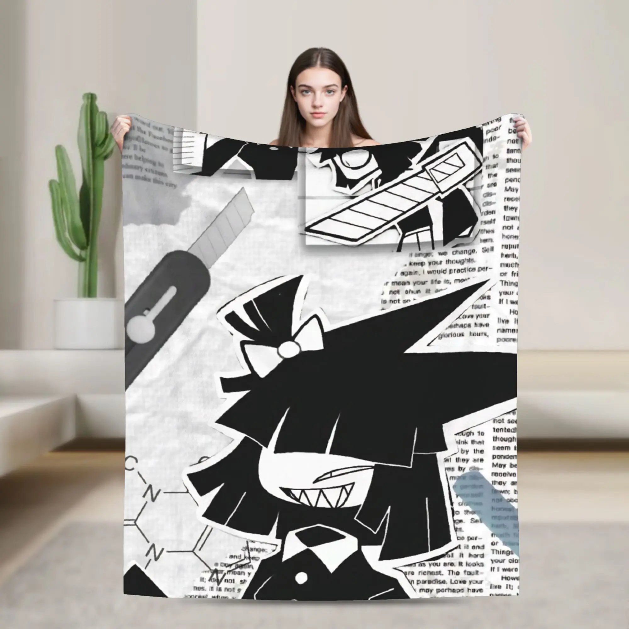 FPE Fundamental Paper Education Throw Blanket for Couch  Fuzzy Soft Plush Blanket 50x60 Inch Multiple Sizes Bedspread