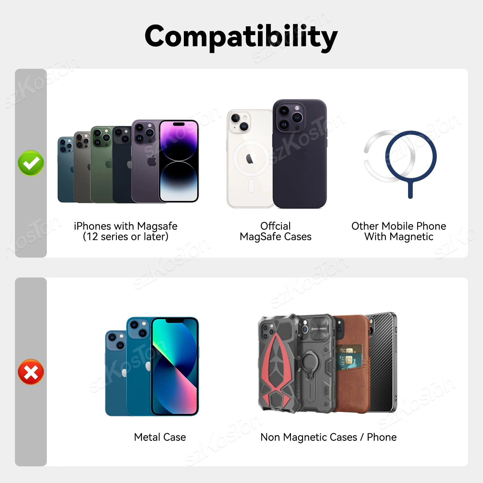 Mag-safe Cell Phone Card Holder for iPhone 16 Series Stronger Magnetic RFID Leather Phone Wallet Case for iPhone 15 14/13/12 image 6