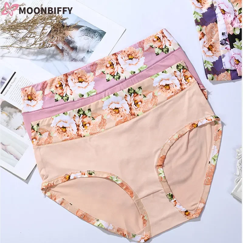 Women Underwear Cotton Sexy Briefs New Big Size Panties Ladies Lingeries Print Panty 4XL-12XL Underpants for Women Female Shorts