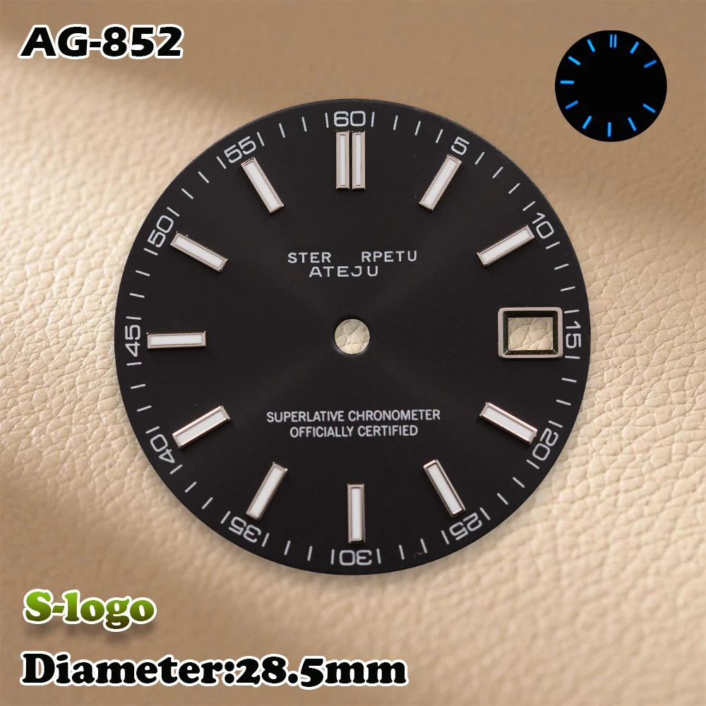 حركة NH35/NH36 الجديدة - قرص مجلة Sunray بشعار 28.5 ملم S مع مضيئة باللون الأزرق | مشاهدة ملحقات التعديل #3