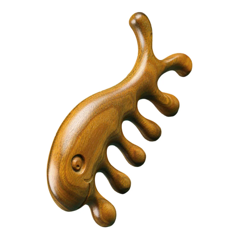 

Sandalwood Massage Comb Comfortable Scalp Head Massaging Tool Stimulate Blood Circulation Hair Comb Pain Relief