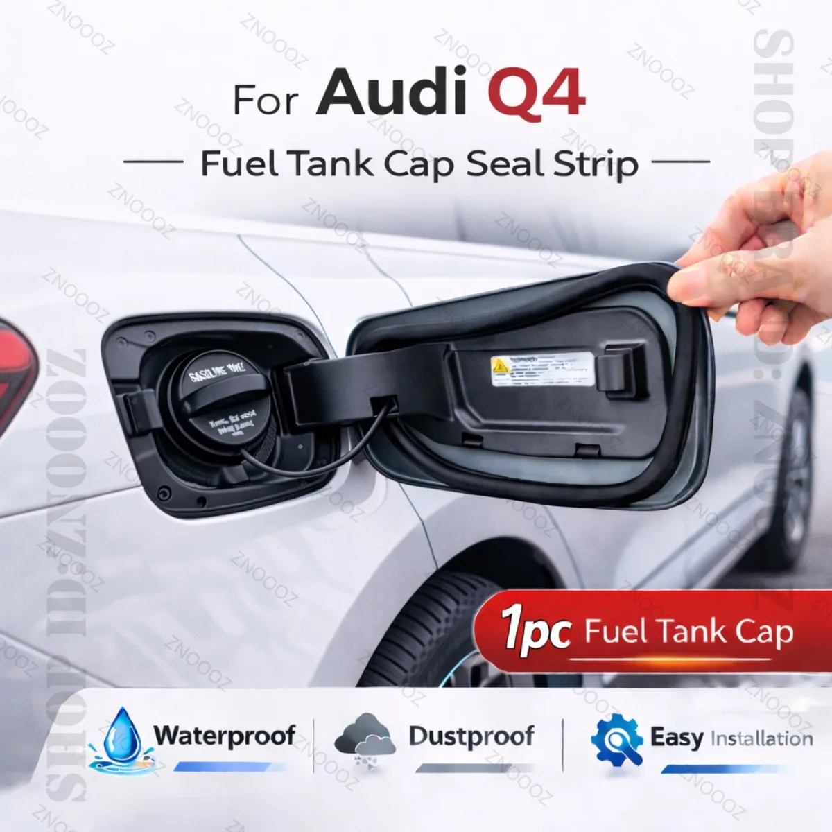 Car Seal Strip Rubber Double Layer Dustproof Waterproof Sealing Protector Gas Cap Trim 1pc Fuel Tank Cover For Audi Q4