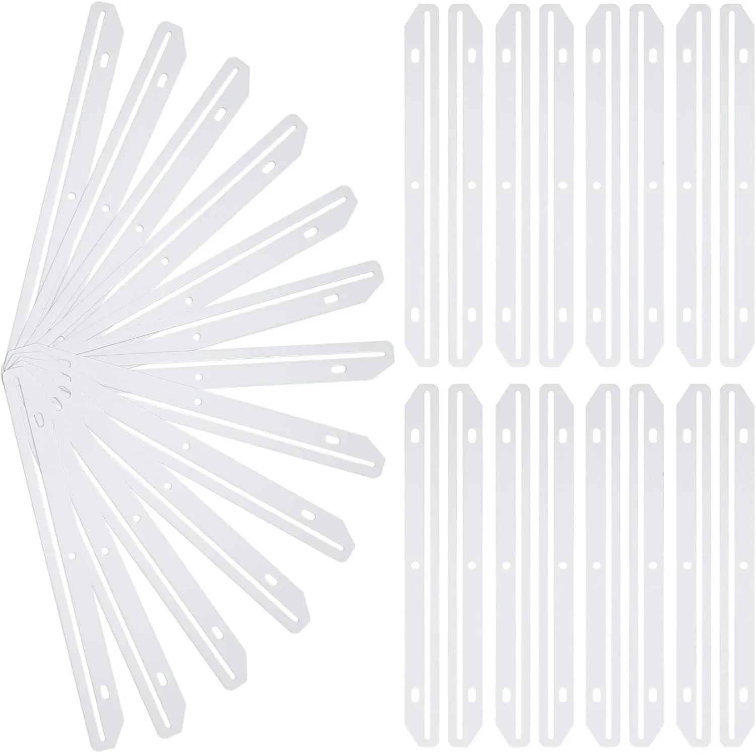 1000Pcs  3 Hole Punched Magazine Holders, Magazine Organizer, Clear 3 Ring Binder Insert Strips, Translucent