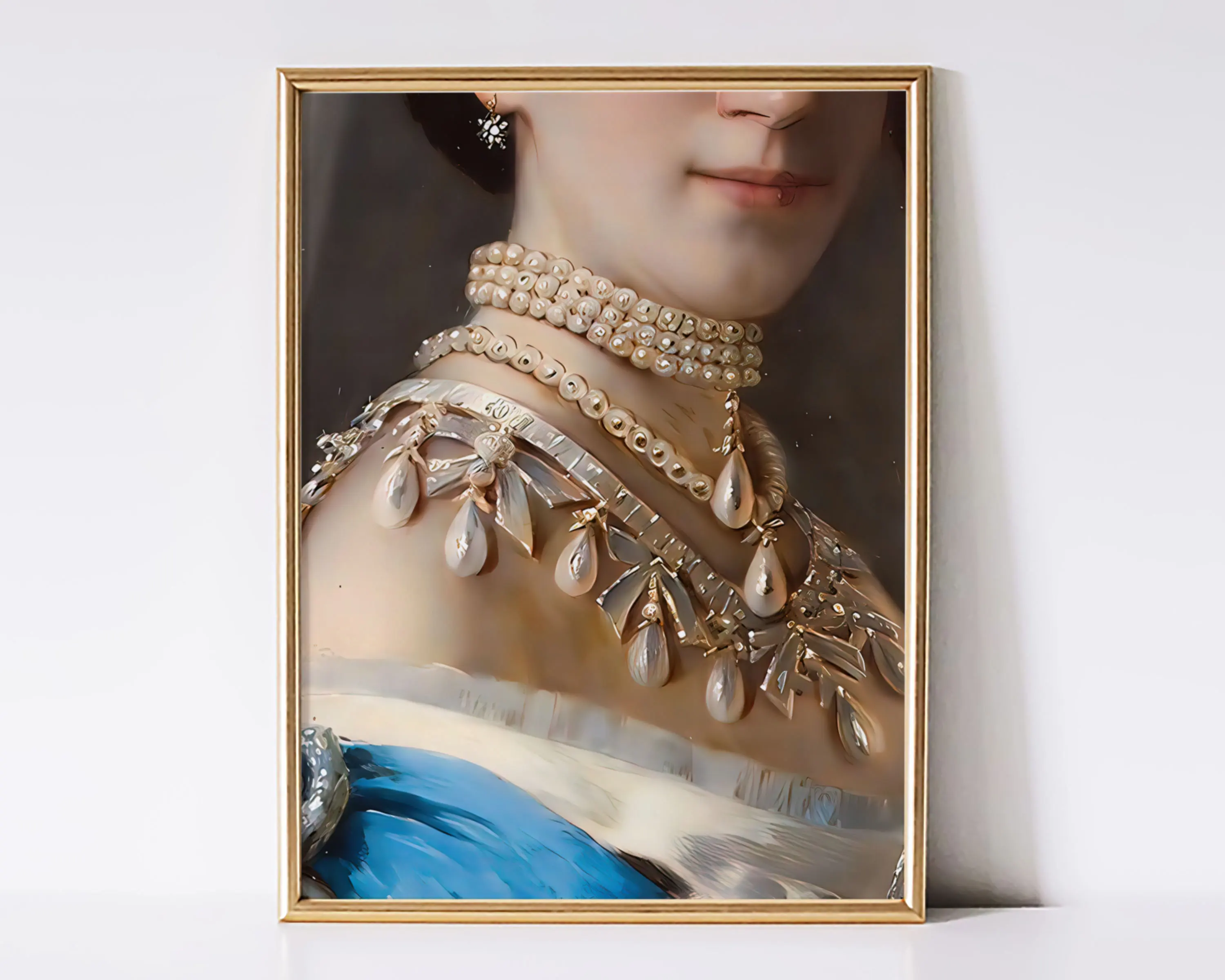 Vintage Portrait Woman French Moody Dark Academia Feminine Poster Print Wall Art Pictures Canvas Painting Room Home Decor Gift