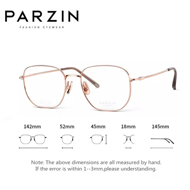 PPARZIN Titanium Alloy Prescriotion Glasses Frame Women Men Ultra light  Optical Myopia Eyeglasses Frame Male Eyewear 85015