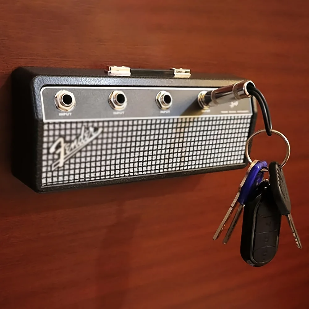 4pcs Wall-mounted Keychain For Men, Guitar Plug Keychain, Vintage Home Decor Gift For Men