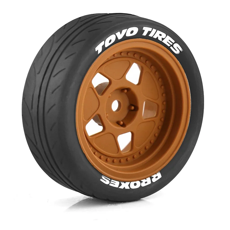 

4PCS 68Mm 1/10 RC Racing Car Tires On Road Touring Drift Car Tyre Wheel For Tamiya TT01 TT02 XV01 Accessories Parts White