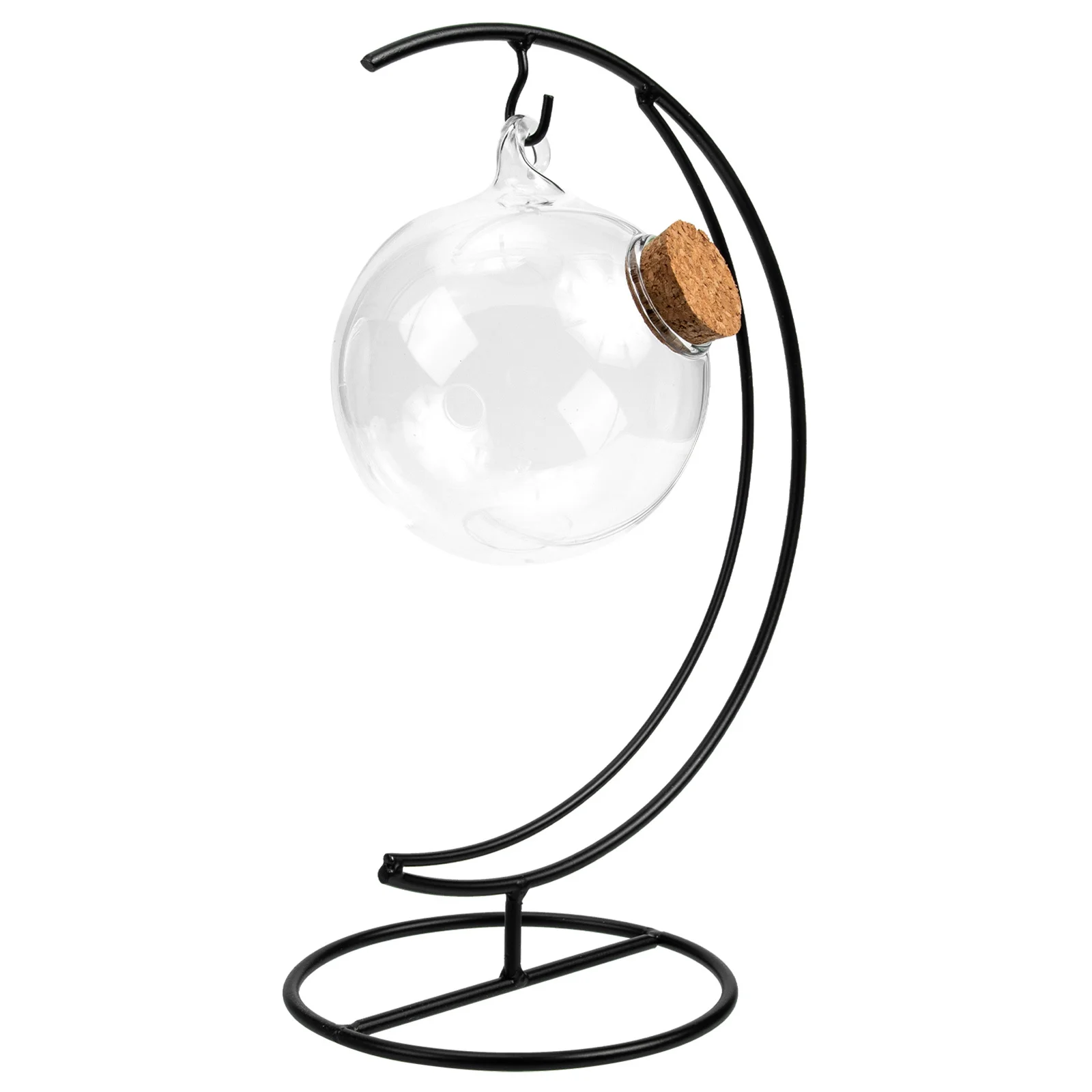 

1Set Landscape Bottle Hanging Wishing Jar Transparent Decorative Glass Bottle with Cork Lid Glass Bottles with Cork