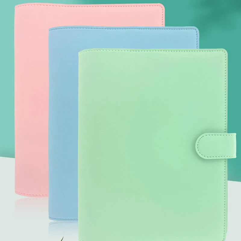 PU Leather Notebook Protection A5 Notebook Leather Case Loose-leaf Multi-function Buckle Card Sleeve Document Protection Sleeve