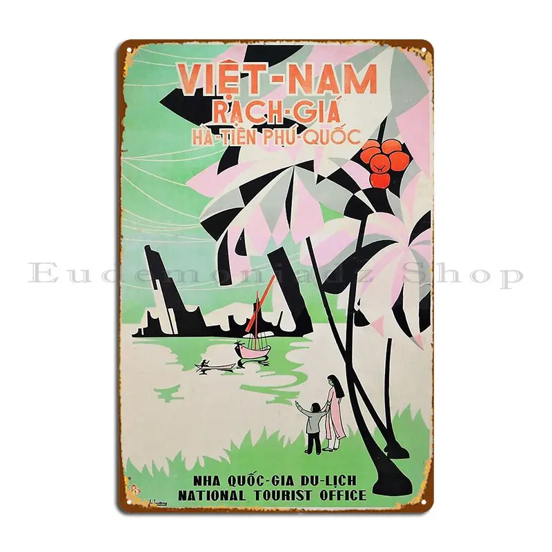 Vietnamese Poster Rach Gia Travel Poster Metal Sign Club Wall Plaque Kitchen Wall Decor Print Tin Sign Poster