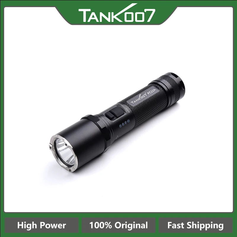 TANK007 PC11A Tactical Flashlight, High-power USB Rechargeable, Compact LED Torch for Outdoor Camping/Field Search