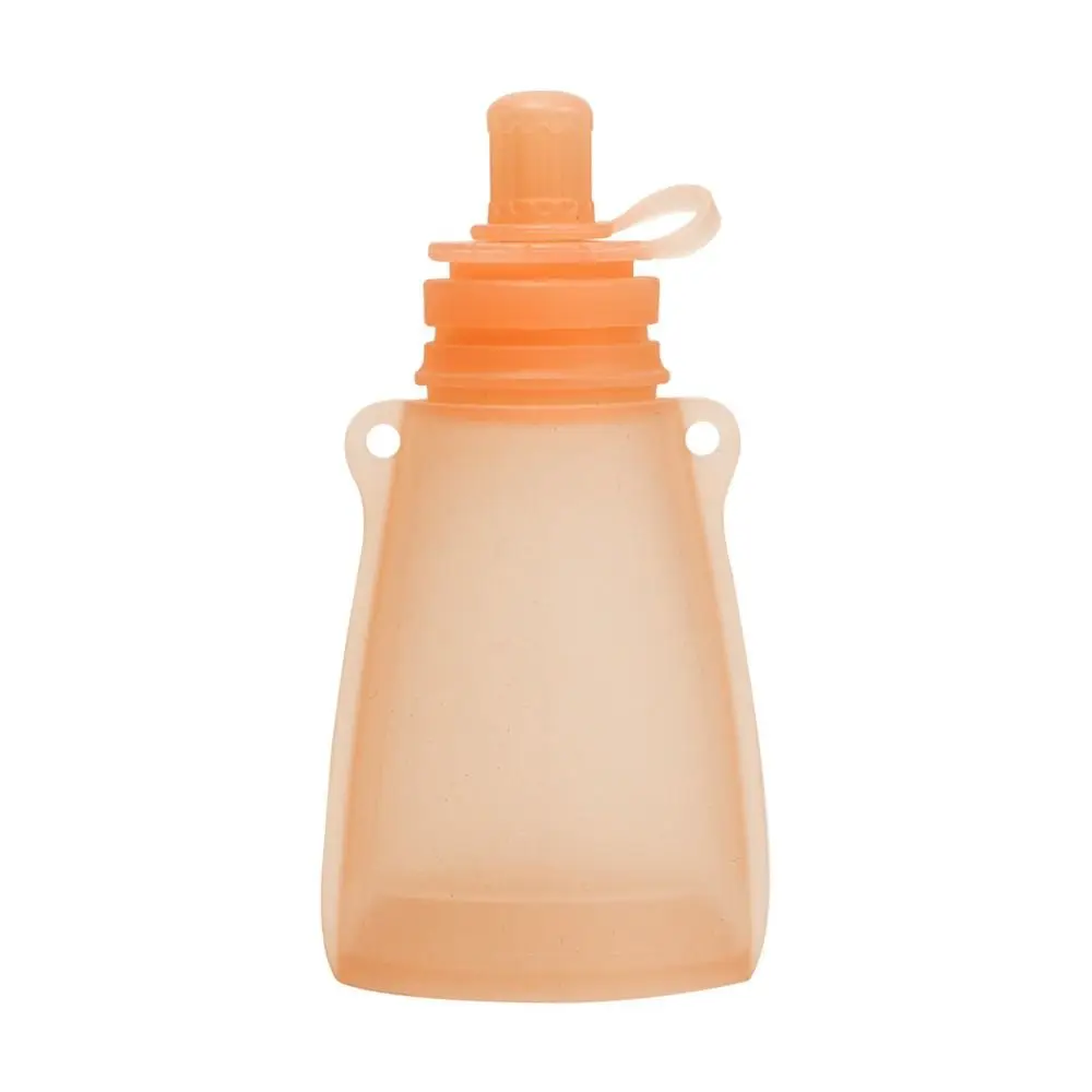 BPA Free Silicone Baby Food Pouch Refillable Leak-proof Squeeze Milk Storage Bag Sealing Storage Reusable Baby Food Container