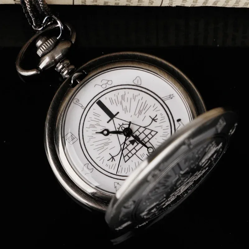 خمر ريترو كوارتز حركة ساعة الجيب مع سلسلة التناظرية قلادة قلادة الرجال النساء طفل الساعات سلسلة الهدايا