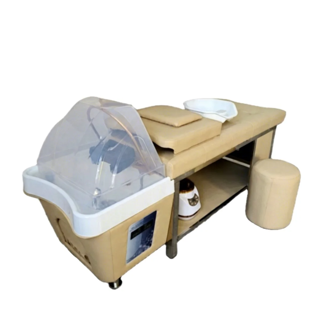 High Quality Electric Massage Japanese Head Spa Shampoo Bowl Tables Bed Hair Salon Wash Chair Massage with Water Fall
