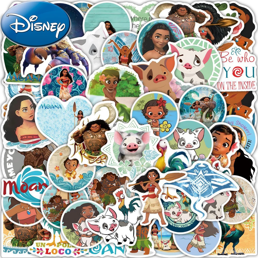 10/30/50pcs Disney Movie Moana Cartoon Stickers Anime Graffiti Decals Kid Toy DIY Notebook Fridge Phone Cool Classic Toy Sticker