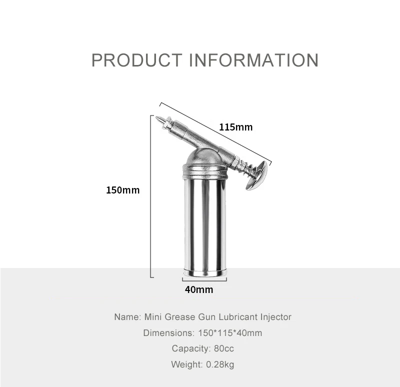 Electric dirt bike Single-Handed Butter Gun Mini Manual Grease Gun Compact Oil Injector with Automatic Air Release