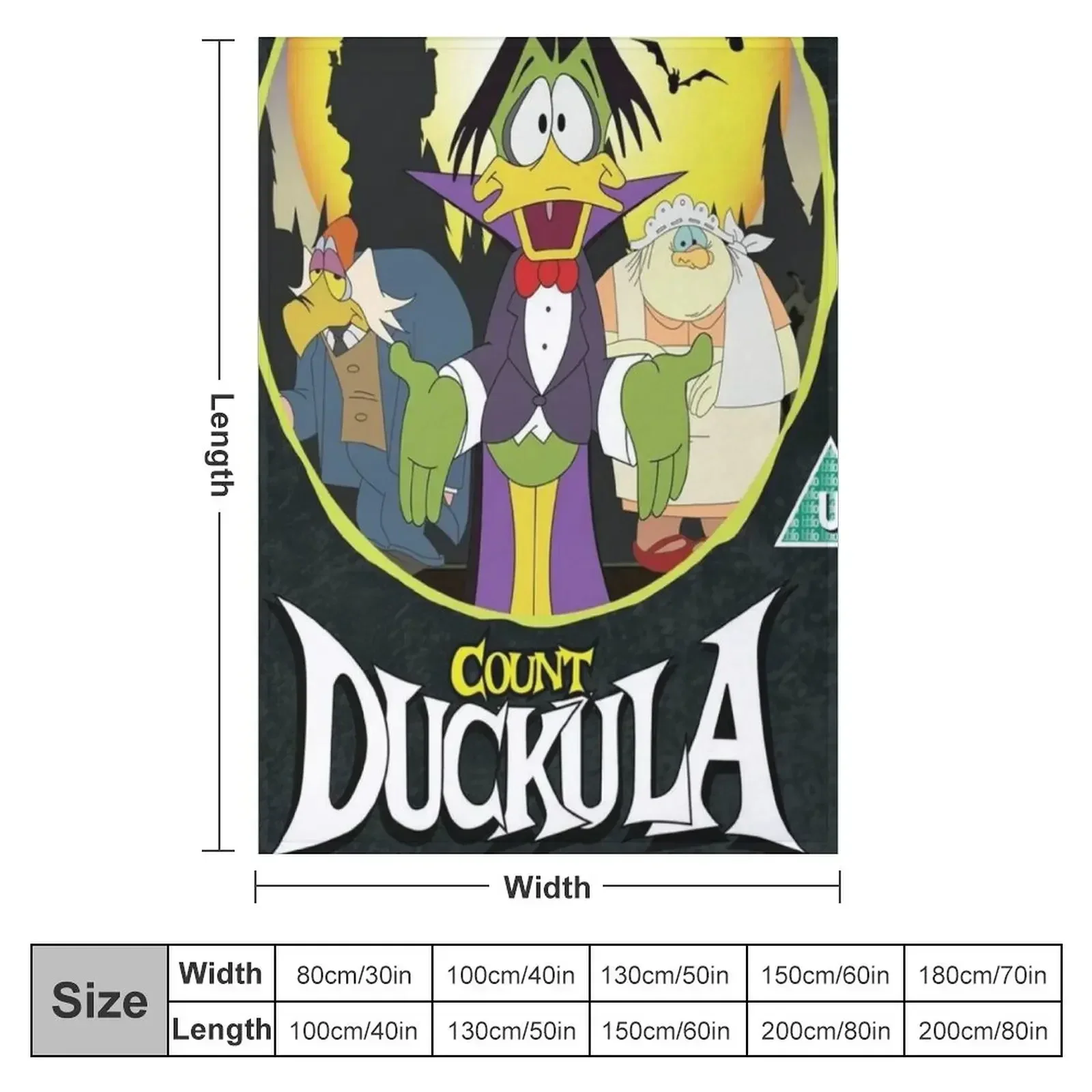 Count Duckula Throw Blanket Plaid manga Blankets