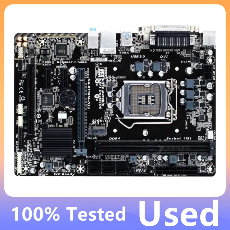Ga-b150m-d3v Motherboard Lga 1151 Ddr4 2133mhz Usb3.0 32g Sata Iii Pci-e 3.0 Desktop Board 100% Testing