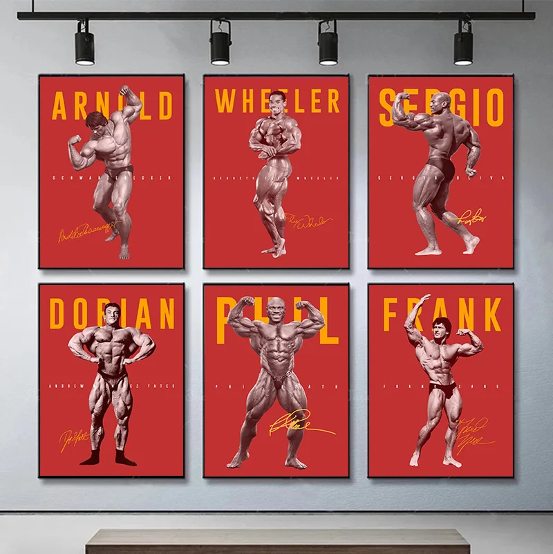 Arnold Schwarzenegger Bodybuilding Workout Fitness Poster Canvas Painting Motivational Wall Art For Gym Man Room Home Decor